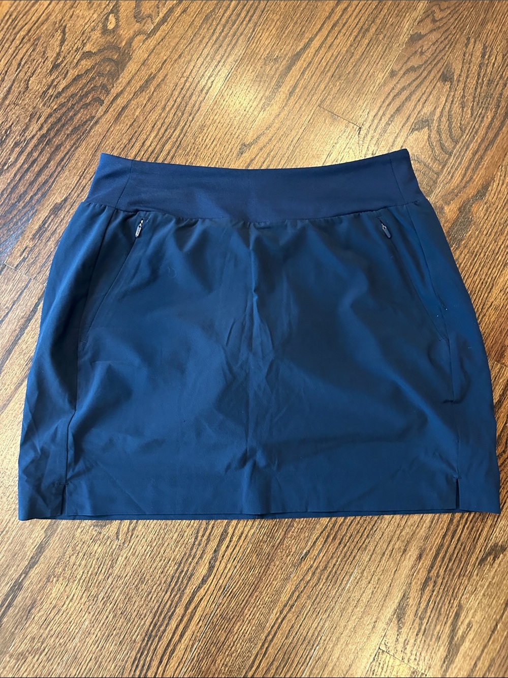 Athleta Navy Performance Sogo Skort with Zip Pockets